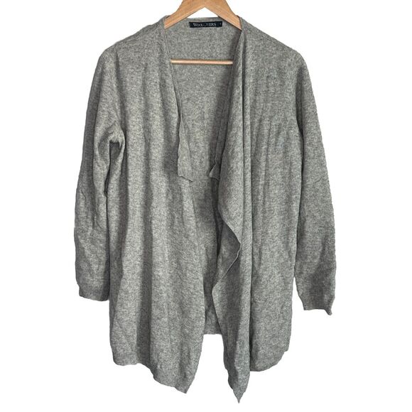 Woolovers Women's Gray Cashmere & Wool Open Front Cardigan Sweater Size Small - Picture 1 of 5